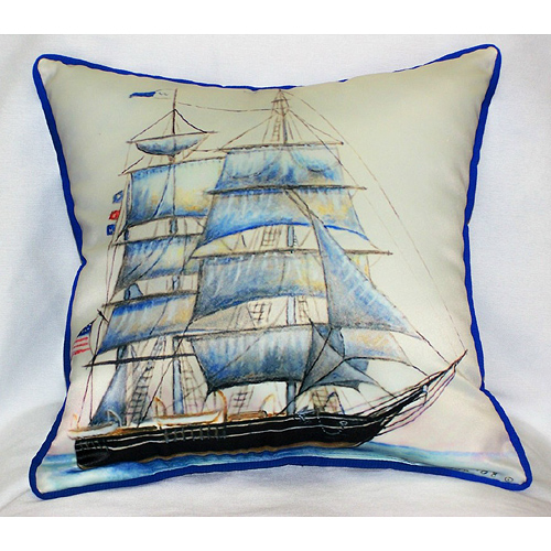 Whaling Ship Art Only Pillow 18"x18"