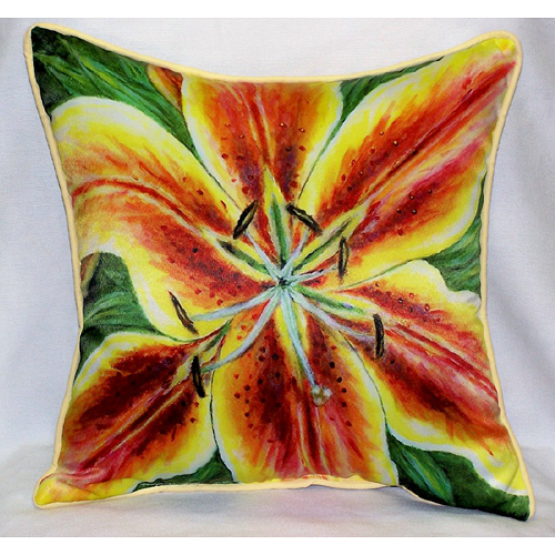 Yellow Lily Art Only Pillow 18"x18"