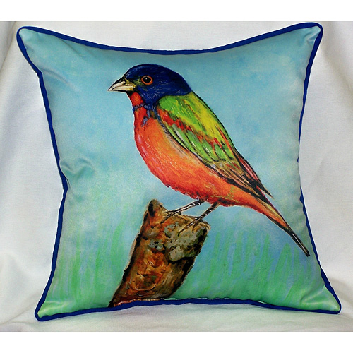 Painted Bunting Art Only Pillow 18"x18"