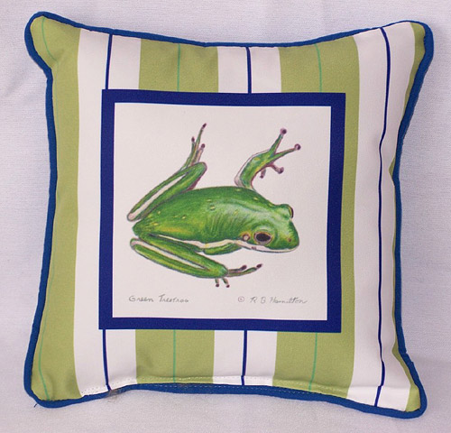 Tree Frog Small Outdoor-Indoor Pillow 12"x12"