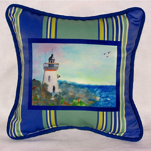 Light House Small Outdoor-Indoor Pillow 12"x12"