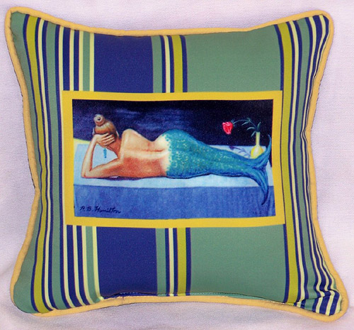 Mermaid Small Outdoor-Indoor Pillow 12"x12"