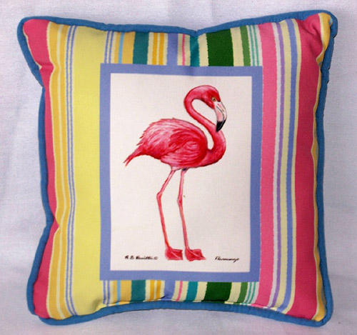 Flamingo Small Outdoor-Indoor Pillow 11"x14"