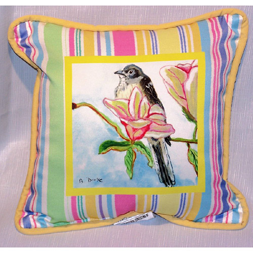 Mockingbird Small Outdoor-Indoor Pillow 12in.x12in.