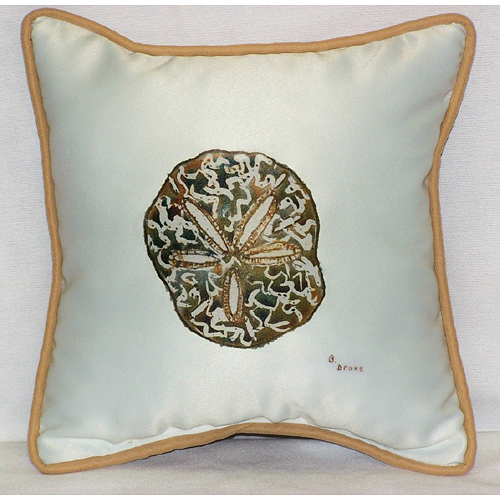 Sand Dollar Small Outdoor-Indoor Pillow 12"x12"