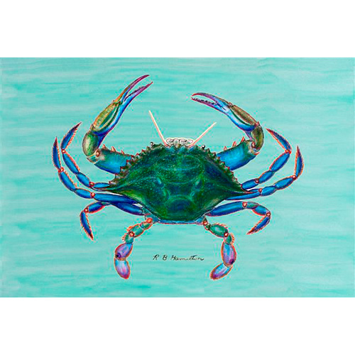 Picture of Betsy Drake DM004G Blue Crab 30&quot;x50&quot; Door Mat