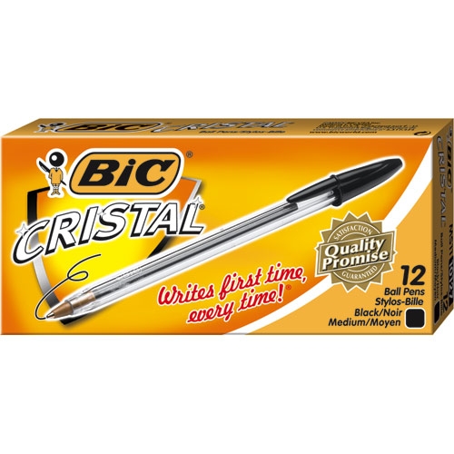 Picture of Bic BICMS11BK Bic Cristal Ballpoint Pen Black