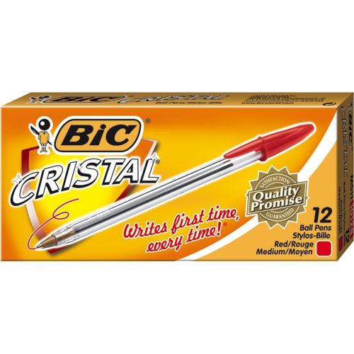 Picture of Bic BICMS11RD Bic Cristal Ballpoint Pen Red