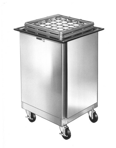 Mobile Tray & Rack Dispenser - Stainless Steel