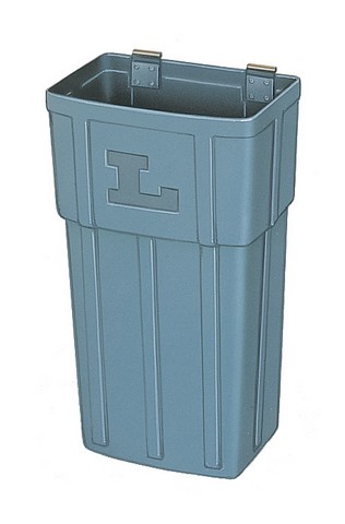 Plastic gray silver box for utility carts