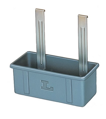 Plastic gray waste box for utility carts