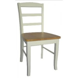 International Concepts C02-2P Dining Essentials Solid Wood Dining Chair - White - Natural