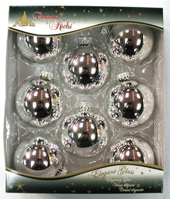 CBK70121 Bright Silver 2 .62 inch Balls with Silver Crown Caps