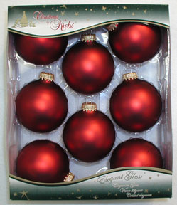 CBK70209 Red Velvet 2 .62 inch Balls with Gold Crown Caps