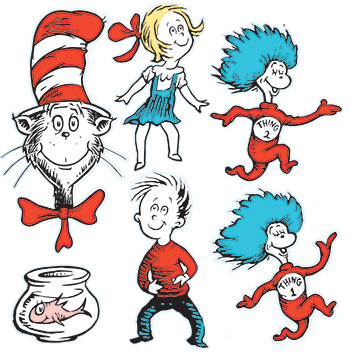 Picture of Eureka Eu-840226 Large Dr Seuss Characters 2-Sided Deco Kit