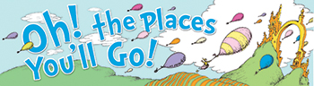 Picture of Eureka Eu-849581 Dr Seuss Oh The Places Balloons Classroom Banner
