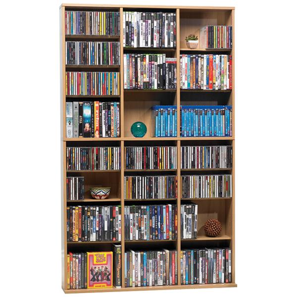Picture of Atlantic 38435712 Oskar Media Tower 756 CD or 360 DVD or Blu-Ray or Games with Wood Cabinet in Maple