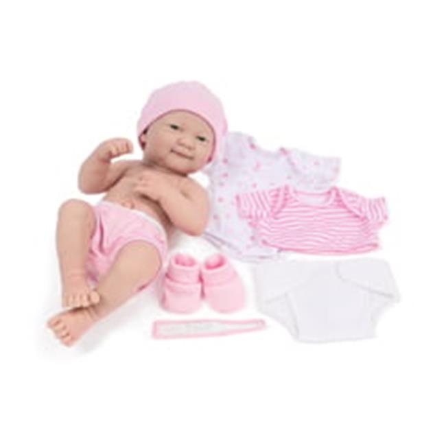 La Newborn Nursery 8 Piece Layette Pink Baby Doll Gift Set - 14 in. Lifelike ...