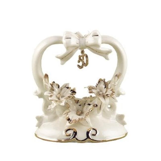 50th Anniversary Porcelain Cake Top