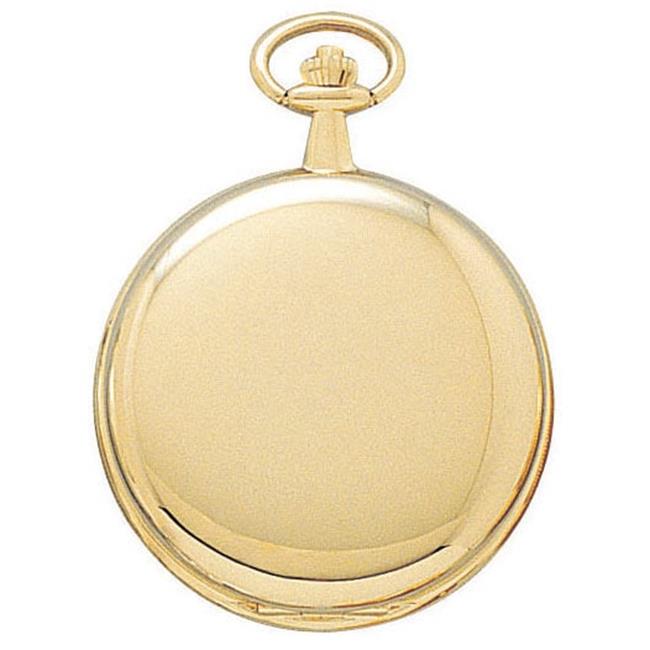 Charles-Hubert- Paris Brass Gold-Plated Quartz Hunter Case Pocket Watch #3517