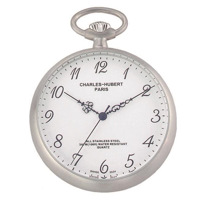 stainless steel pocket watch