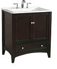 Stufurhome GM-Y01 30.50 in. Expresso Laundry Single Sink Vanity