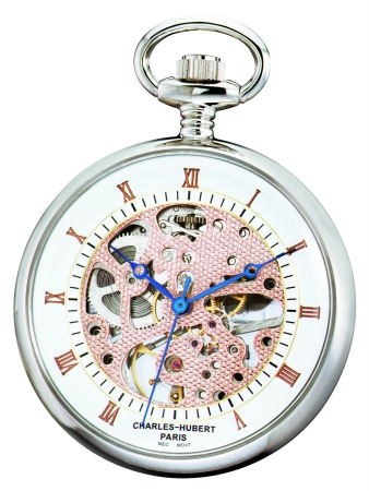 Picture of Charles-Hubert- Paris Brass Mechanical Open Face Pocket Watch #3801