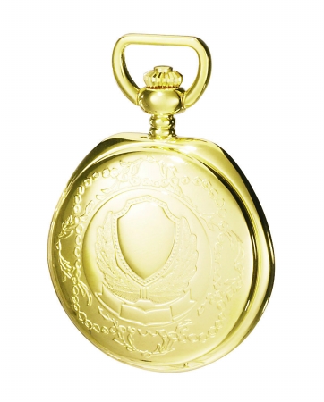 Picture of Charles-Hubert- Paris Brass Gold-Plated Quartz Hunter Case Pocket Watch #3781
