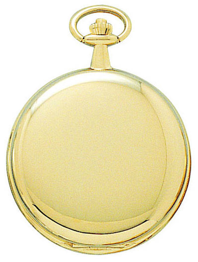 Picture of Charles-Hubert- Paris Brass Gold-Plated Quartz Hunter Case Pocket Watch #3517