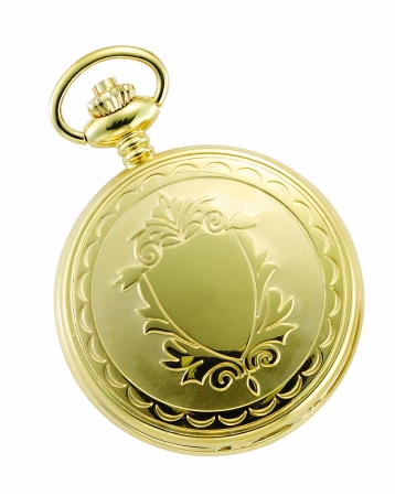 Picture of Charles-Hubert- Paris Brass Gold-Plated Quartz Hunter Case Pocket Watch #3675