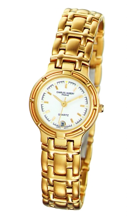 Picture of Charles-Hubert- Paris Womens Gold-Plated Quartz Watch #6659-G