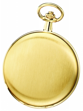 Picture of Charles-Hubert- Paris Brass Gold-Plated Mechanical Hunter Case Pocket Watch #3789-G