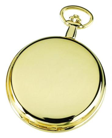 Picture of Charles-Hubert- Paris Brass Gold-Plated Mechanical Hunter Case Pocket Watch #3576-G
