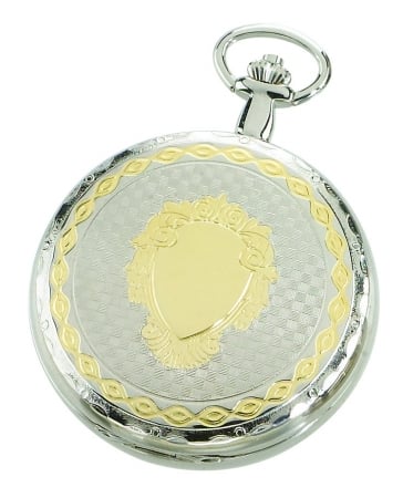 Picture of Charles-Hubert- Paris Brass Two-Tone Mechanical Hunter Case Pocket Watch #3711