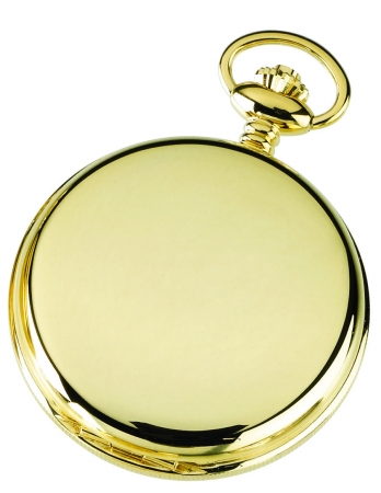 Picture of Charles-Hubert- Paris Brass Gold-Plated Mechanical Double Cover Pocket Watch #3575-G