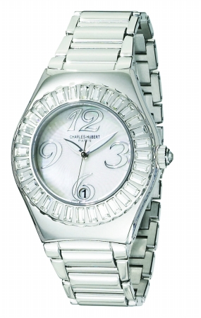Picture of Charles-Hubert- Paris Crystal Stainless Steel Quartz Watch #3763-M