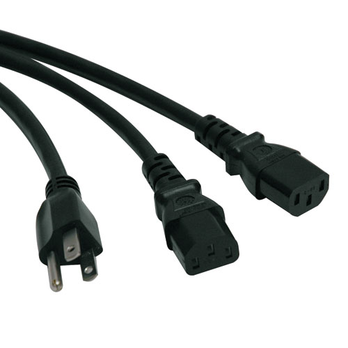 P006-006-2 6 ft. AC Power Splitter Cable