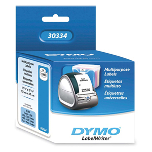 Picture of Dymo 30334 Printer White Label 225 x 125 Inch - 1 x Roll- 1000 x Label