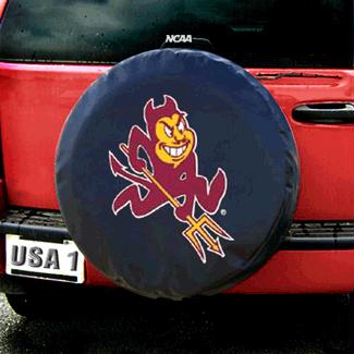 Picture of Fremont Die Fmt5TC-ASD-58402 Arizona State Sun Devils NCAA Spare Tire Cover Black