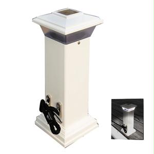 Cleatlite Solar Dock Light with SS Mooring Cleat 12 Inch 12in.