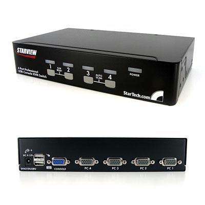SV431DUSBU 4 Port 1U Usb Kvm Switch