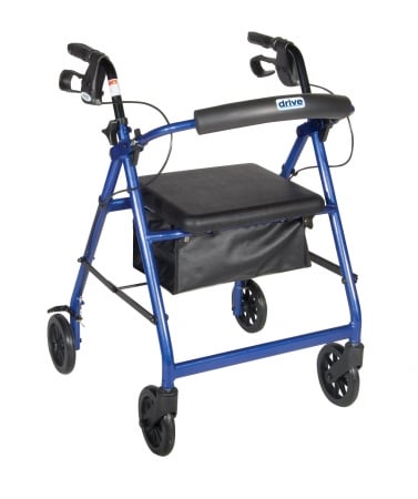 Picture of Drive Medical R726Bl Aluminum Rollator With Fold Up And Removable Back Support- Blue
