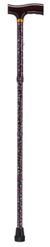 Picture of Drive Medical 10304Bf-1 Lightweight Adjustable Folding Cane With T Handle- Black Floral