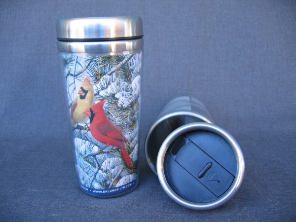 Picture of Songbird Essentials SEEK7501 7.5&quot; x 3.5&quot; x 3.5&quot; Fire in the Snow Thermal Mug