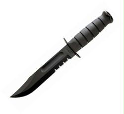 Fighting/Utility Serrated with Leather