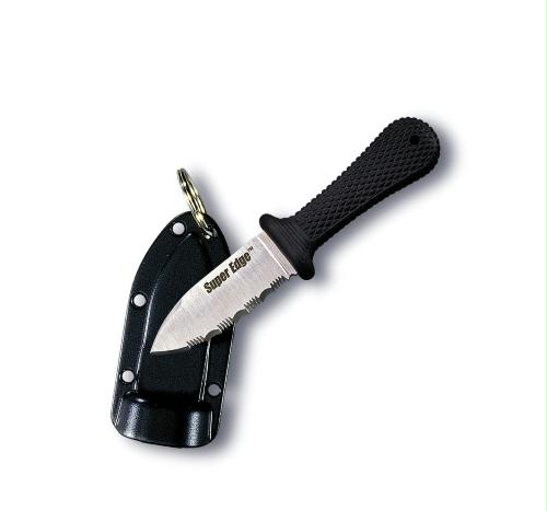 Picture of Cold 42ss Super Edge Neck Knife 2&quot; Serrated Blade  Kraton Handle