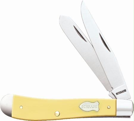 Gunstock Trapper 3 7/8 Inch 2 Blade Yellow
