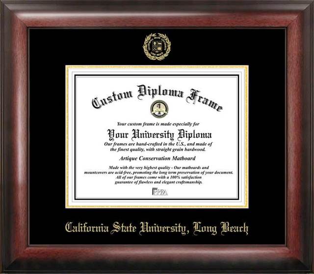 Picture of Cal State Long Beach Gold Embossed Diploma Frame