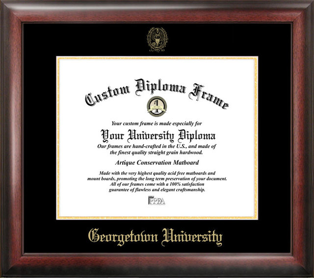 Georgetown University Gold Embossed Diploma Frame