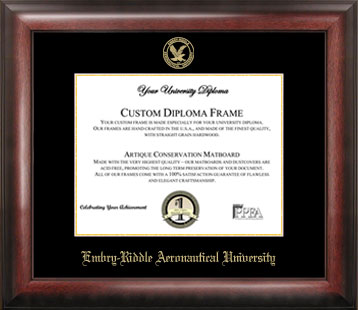Embry-Riddle University Gold Embossed Diploma Frame